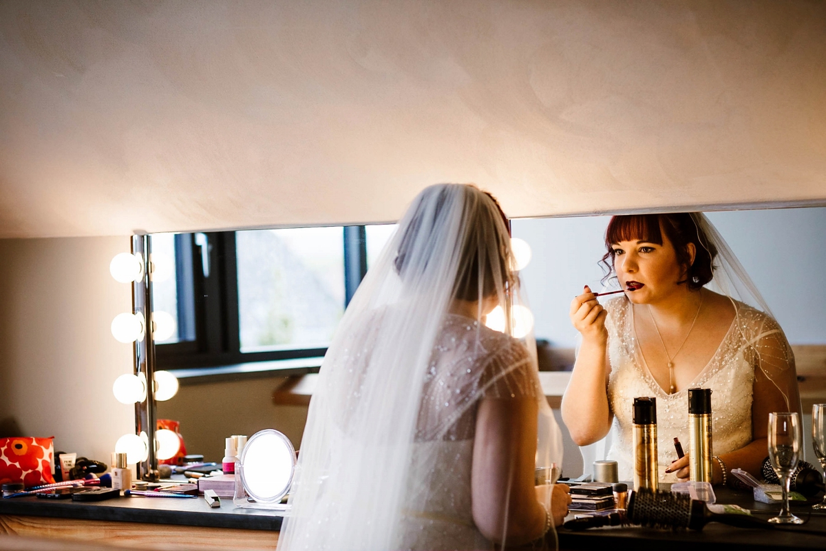 6 A 1920s inspired beaded dress for a winter barn wedding