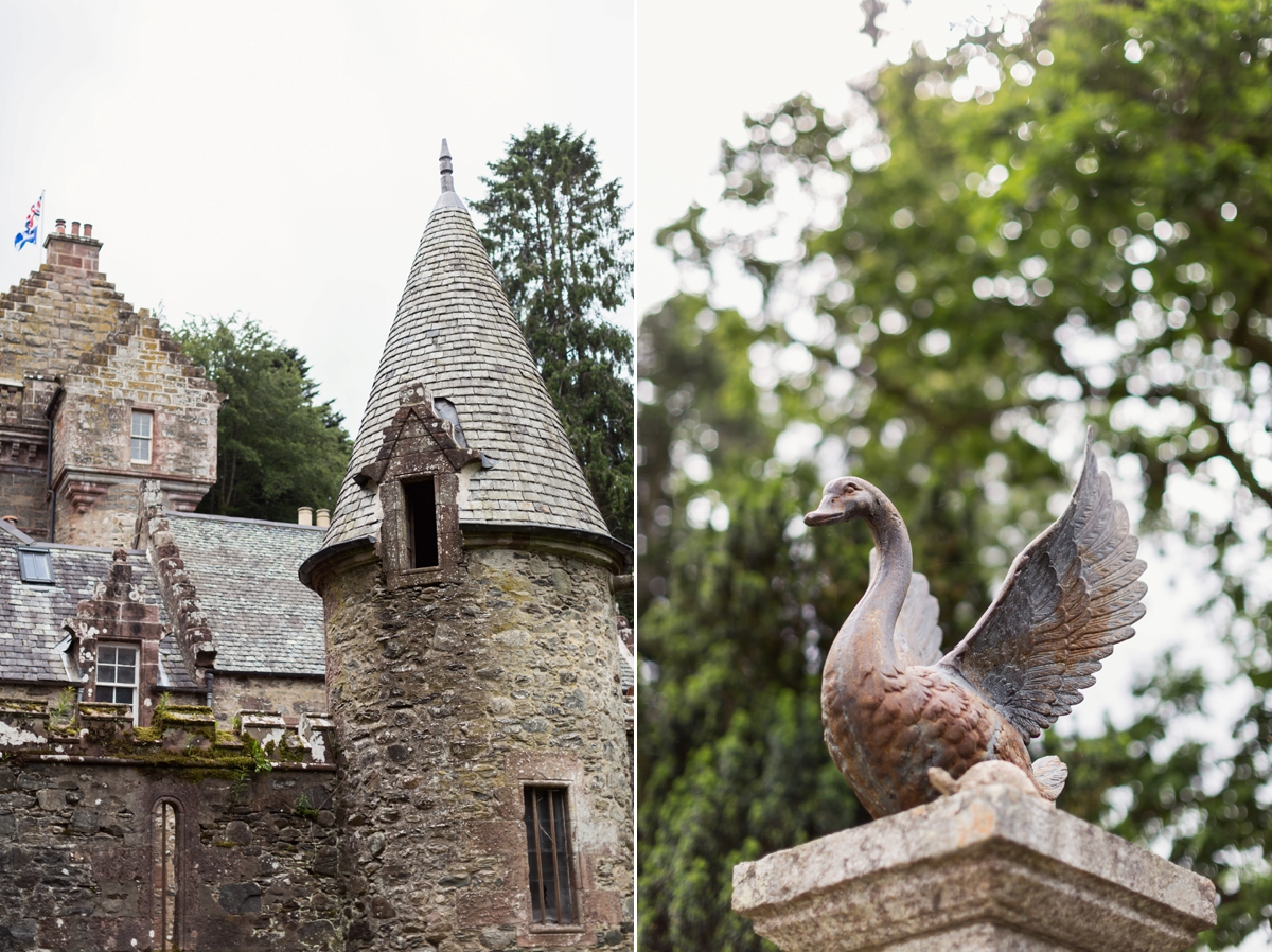 6 A Galia Lahav gown and accents of marble and gold for a scottish castle wedding