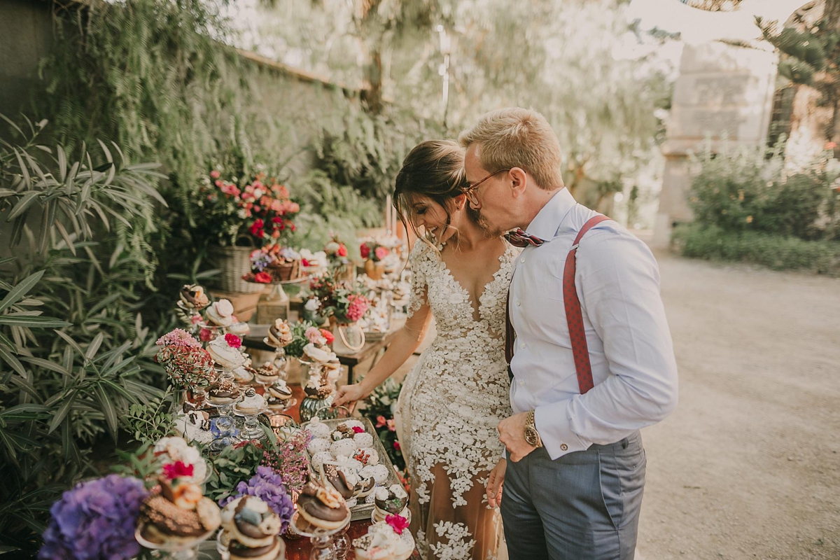 60 A daring applique gown fro a hip Alicante wedding inspired by nature