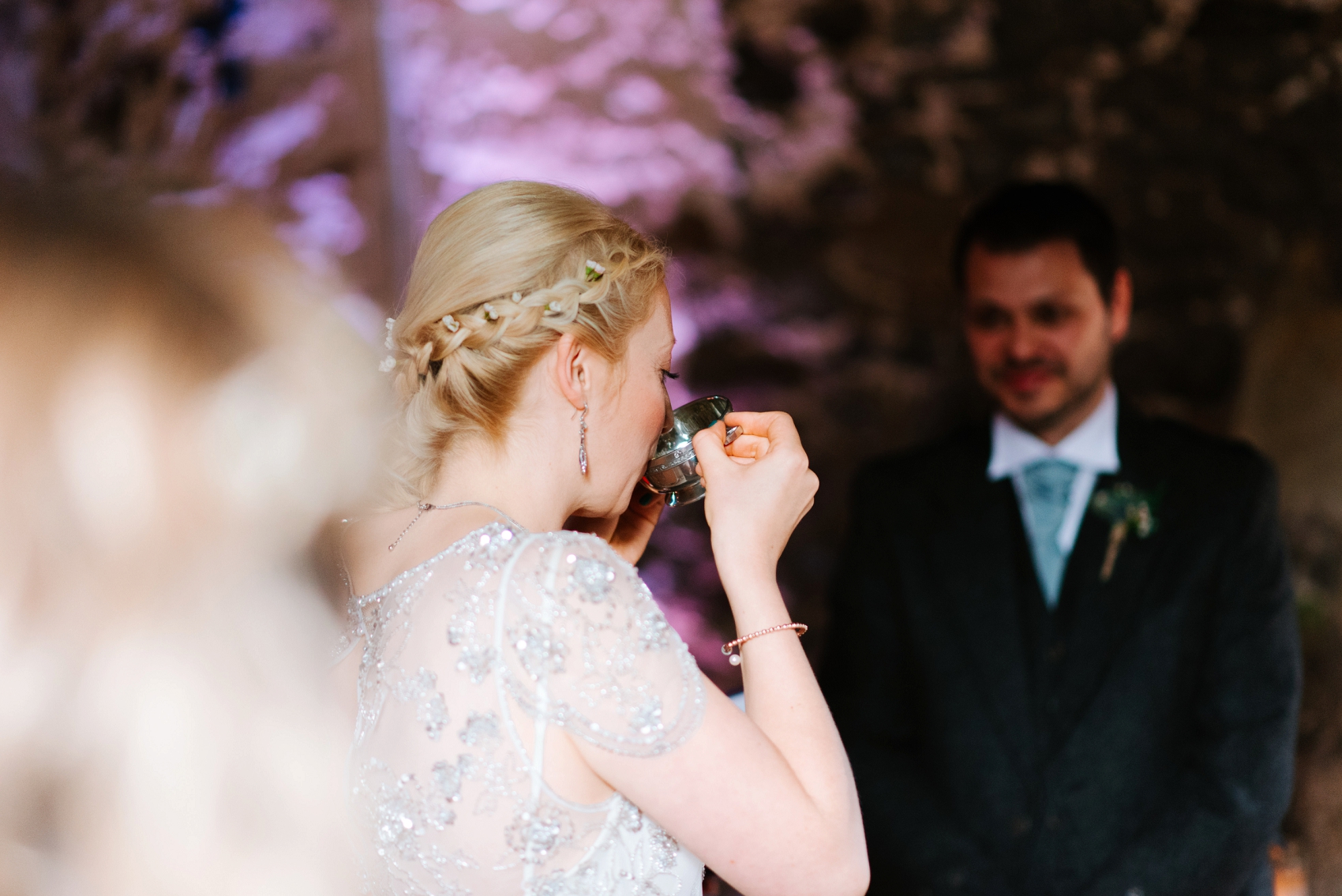 77 A beaded Jenny Packham gown for a lovely barn wedding