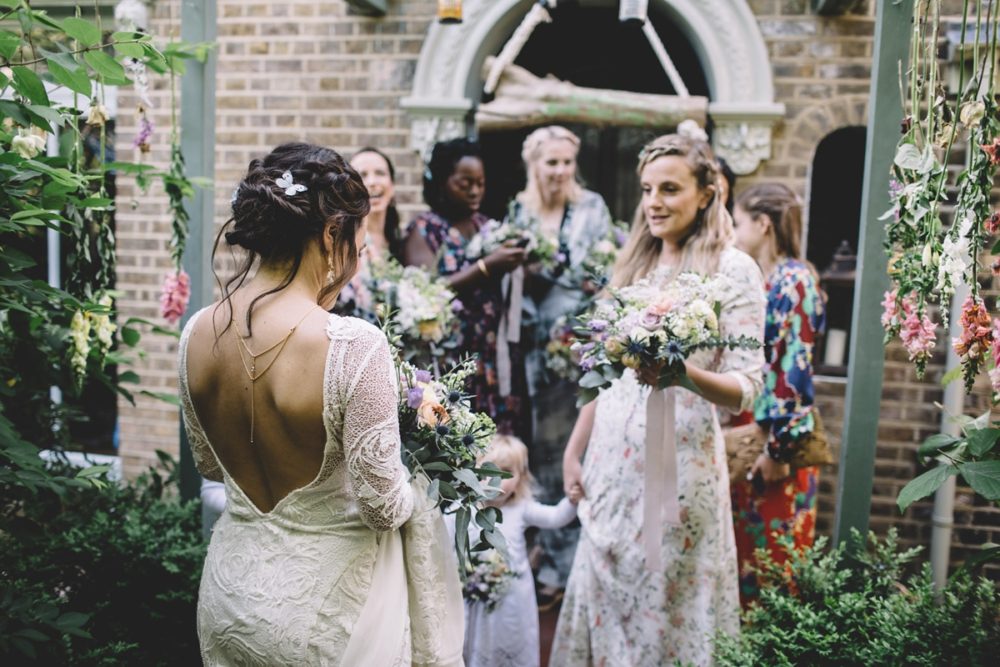 A Grace Loves Lace Gown For A DIY Garden Wedding Inspired By Nature ...