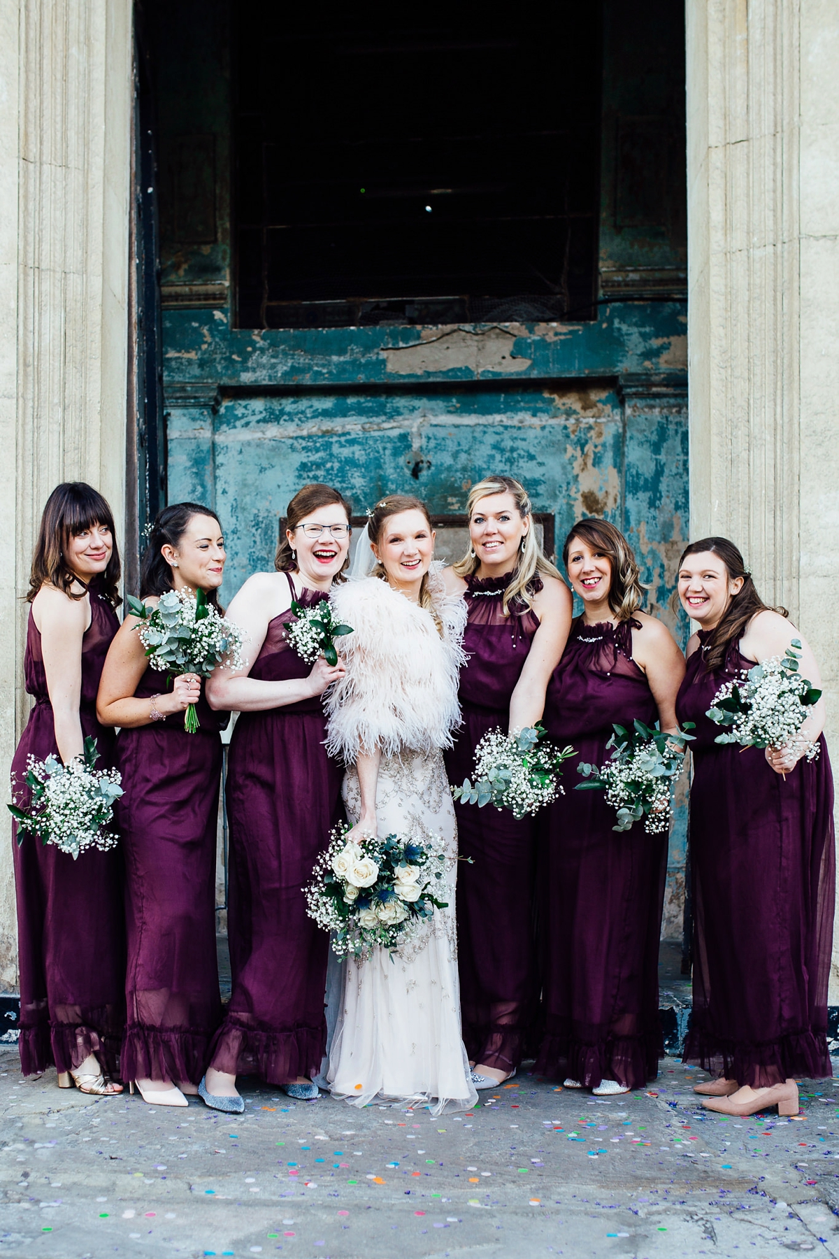 9 A beaded Jenny Packham dress for a Winter Asylum wedding