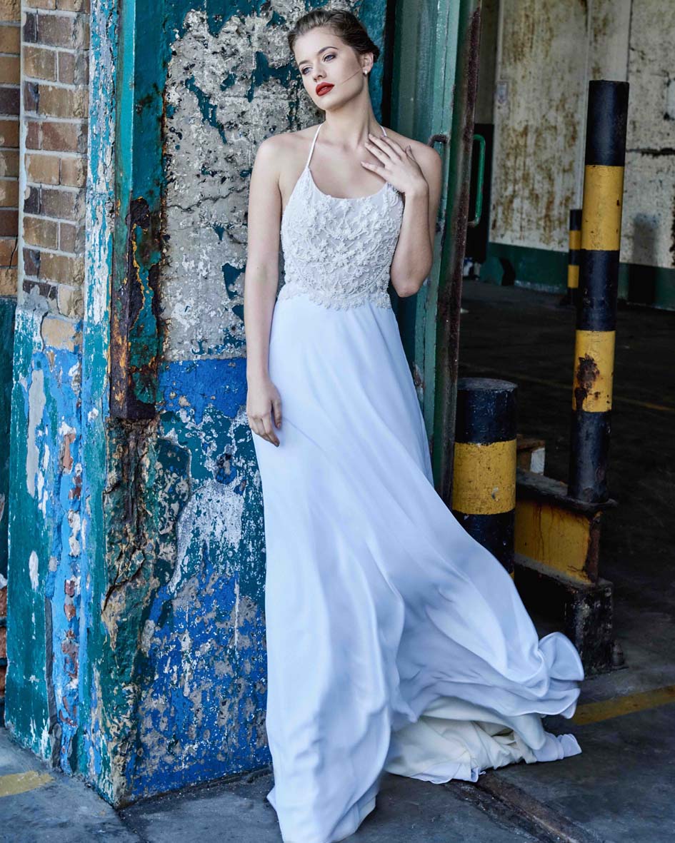 Elbeth Gillis D8318 Opal Front - Elbeth Gillis - Luxuriously handcrafted couture wedding dresses, creating soft, feminine modern bridal wear Elbeth Gillis D8318 Opal Front