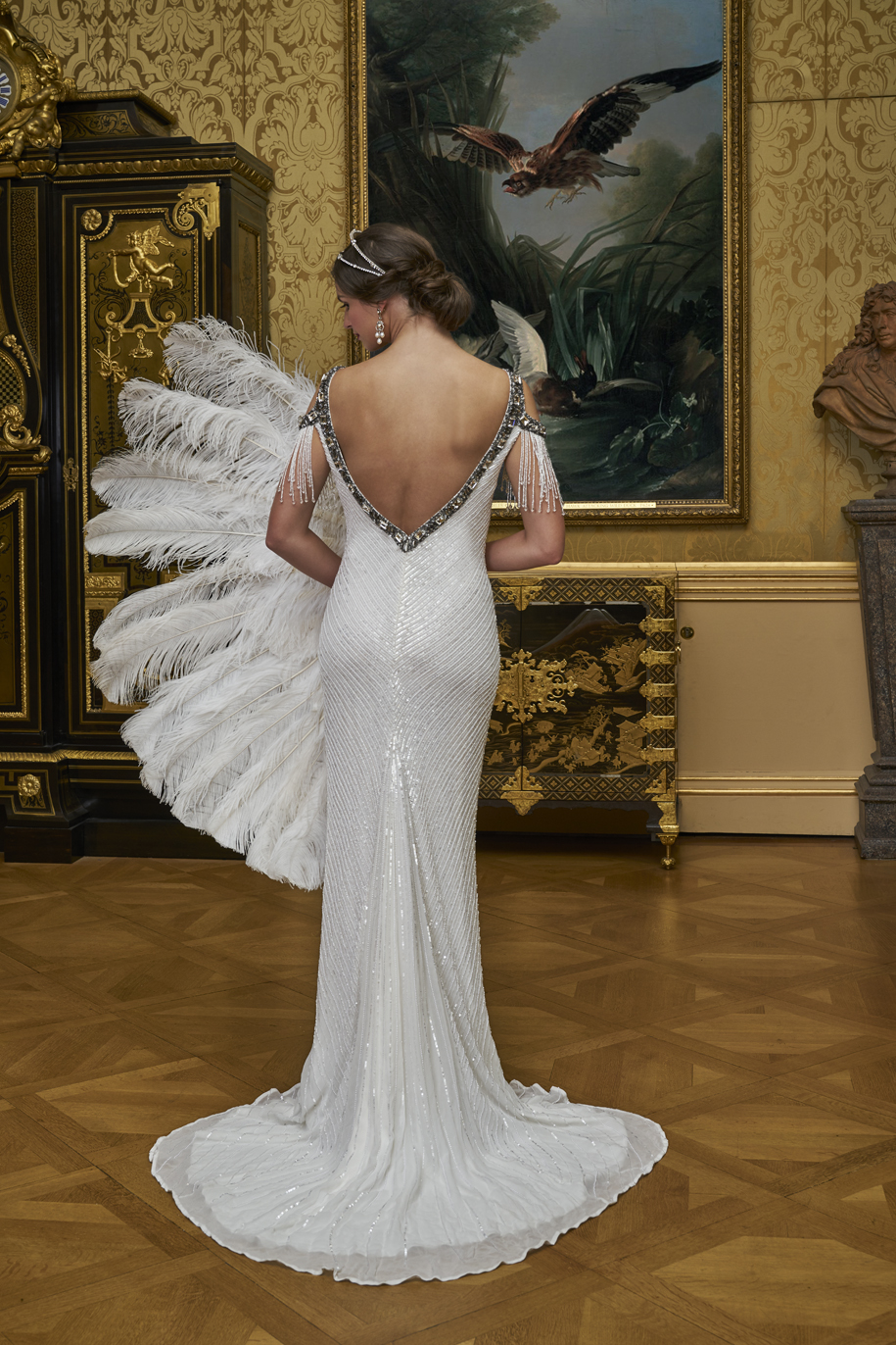 Eliza Jane Howell wedding dress Paris back