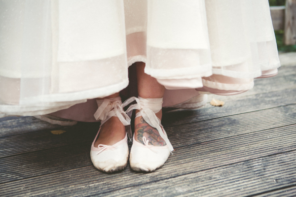 A Colourful and Handmade Treehouse and Woodland Wedding with a Bride in Ballet Shoes