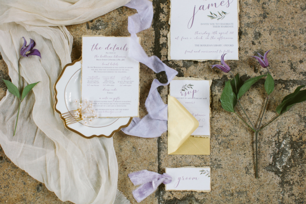 Bodleian in Bloom: Romantic English Spring Wedding Inspiration in Soft Purple and Lavender Hues