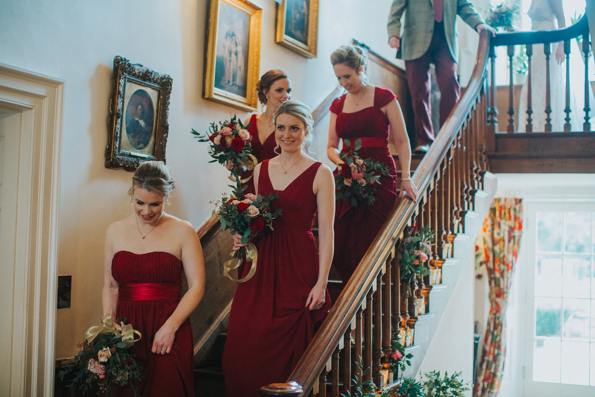 06 A Kenneth Williams gown for a rustic country house wedding on Valentines Day. Image by Lisa Webb Photography