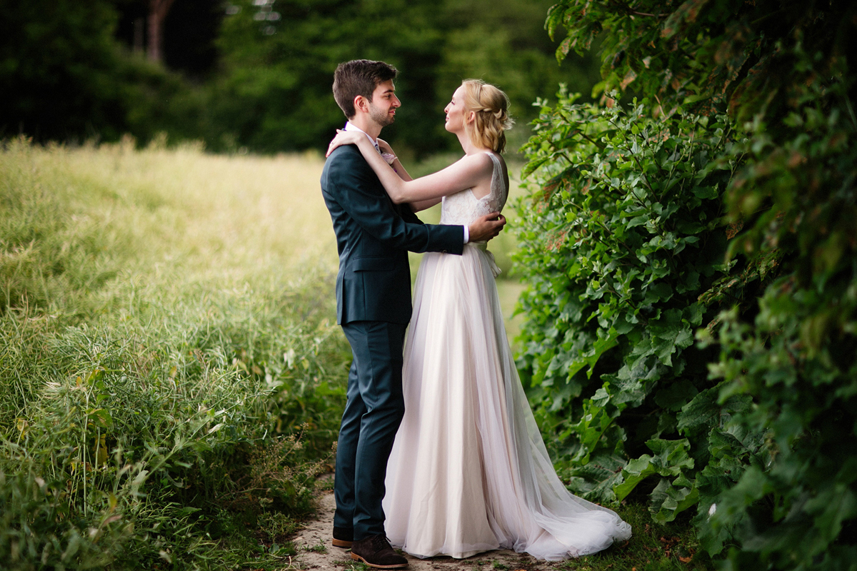 1 A Catherine Deane gown for a childhood sweethearts village hall wedding 2