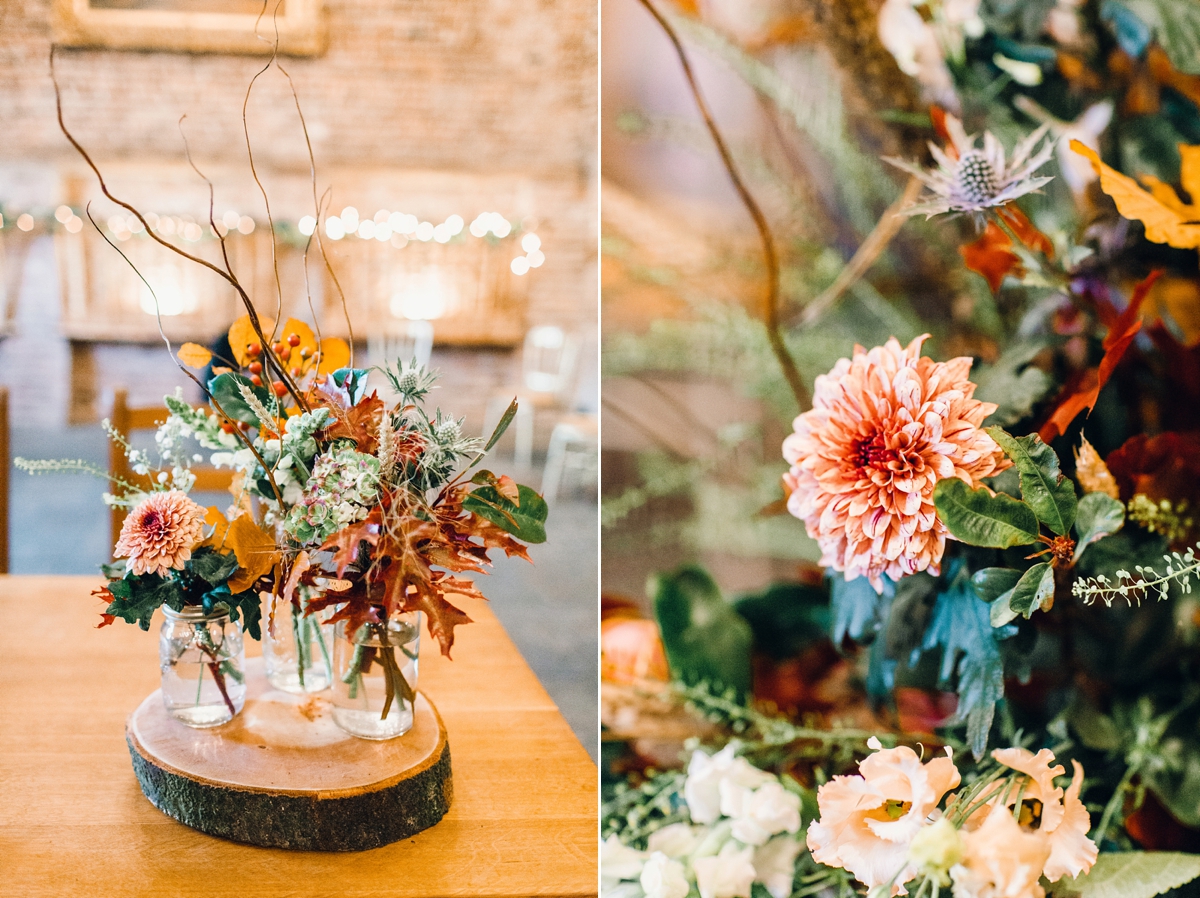 11 A Charlie Brear bride and her rustic Autumn Barn wedding in Southport