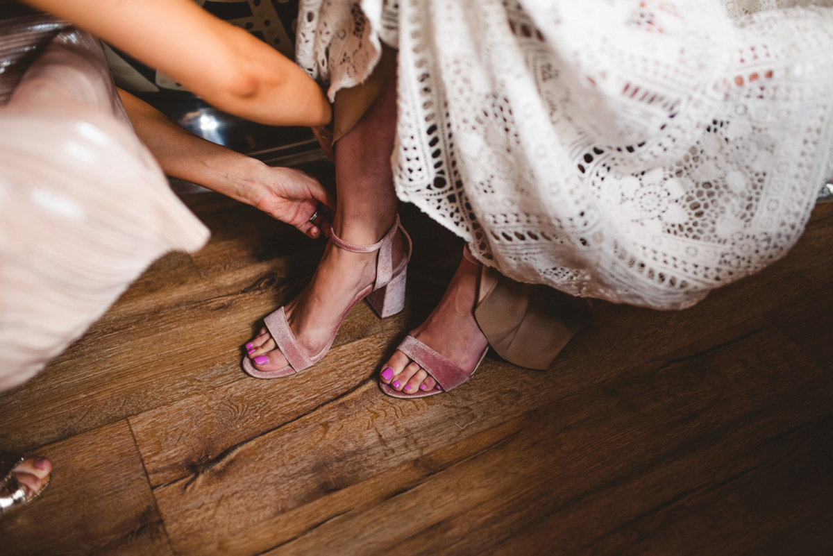 11 A Rue de Seine crochet dress for a bohemian wedding in Norfolk. Images by Gina Manning