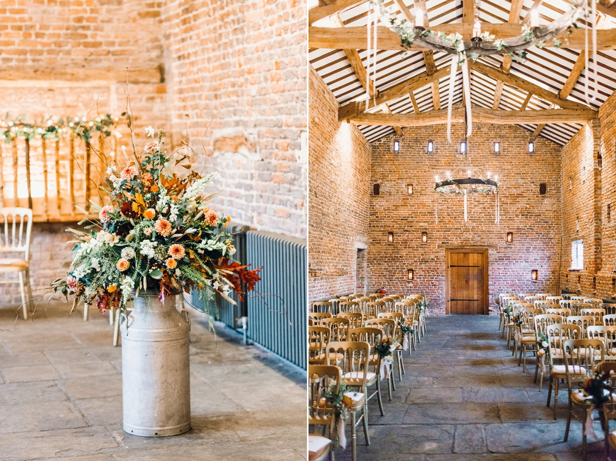 12 A Charlie Brear bride and her rustic Autumn Barn wedding in Southport