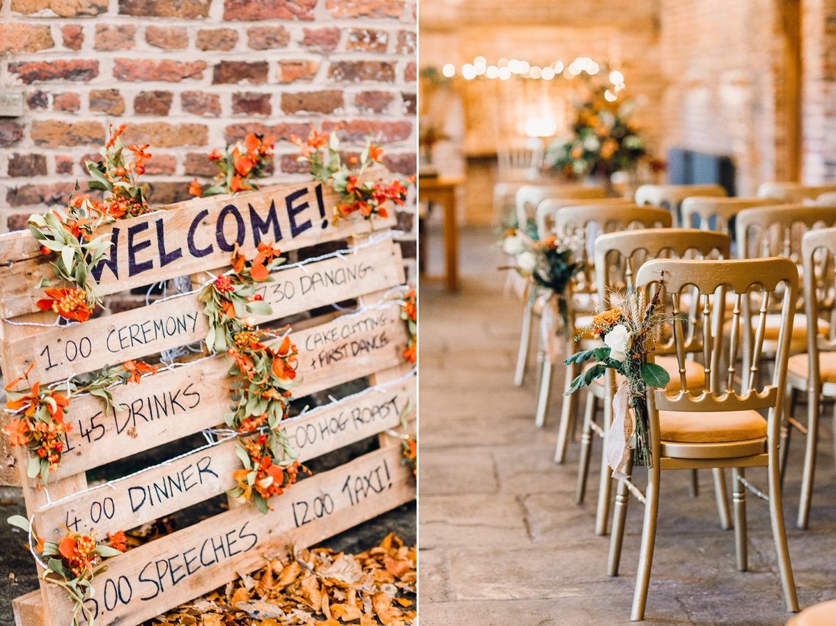 14 A Charlie Brear bride and her rustic Autumn Barn wedding in Southport