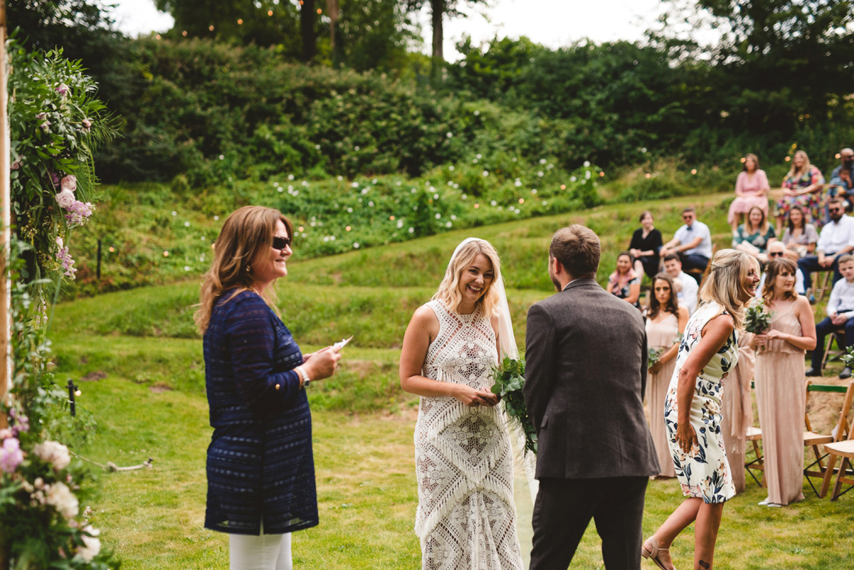 17 A Rue de Seine crochet dress for a bohemian wedding in Norfolk. Images by Gina Manning