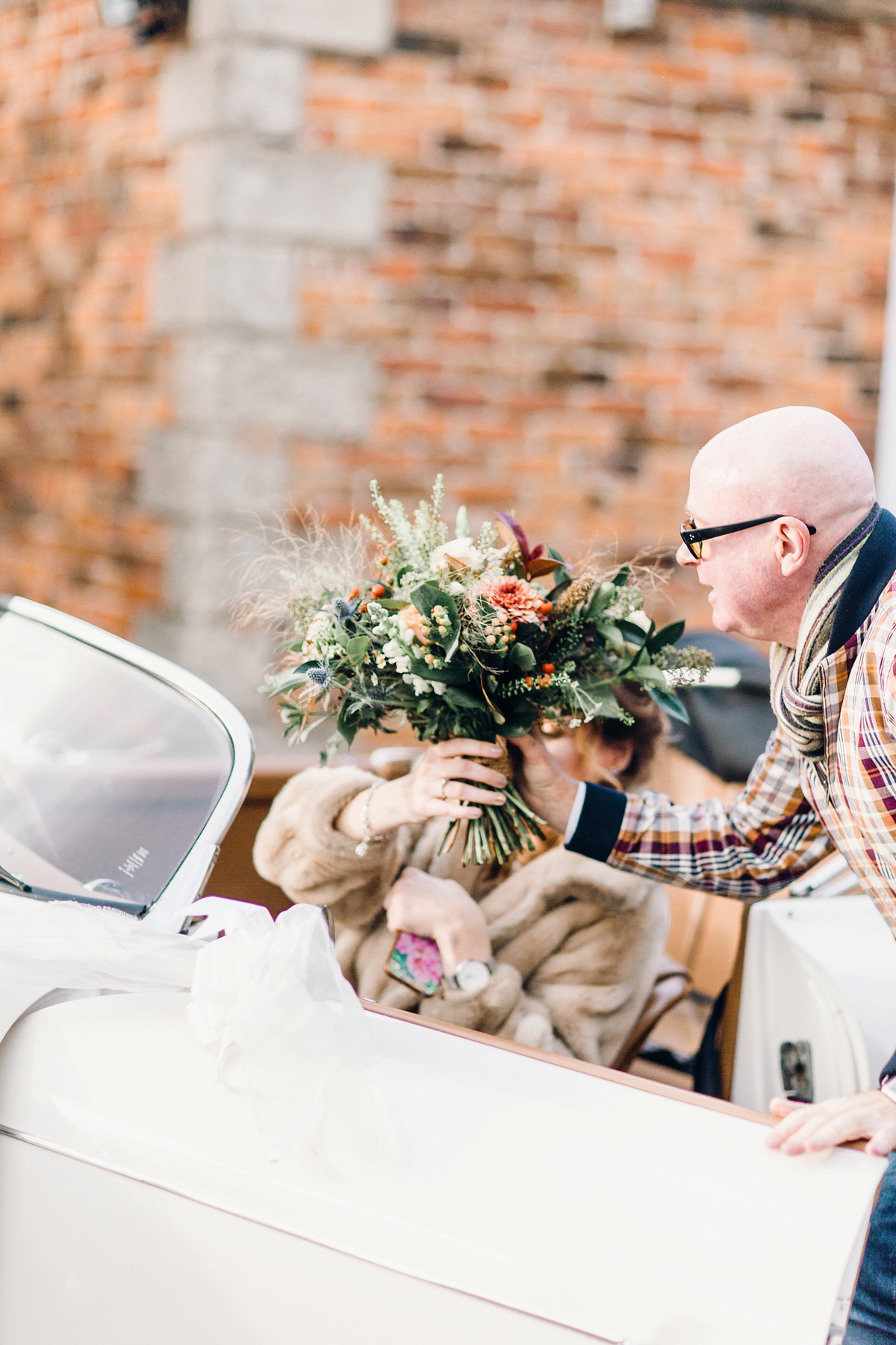 18 A Charlie Brear bride and her rustic Autumn Barn wedding in Southport