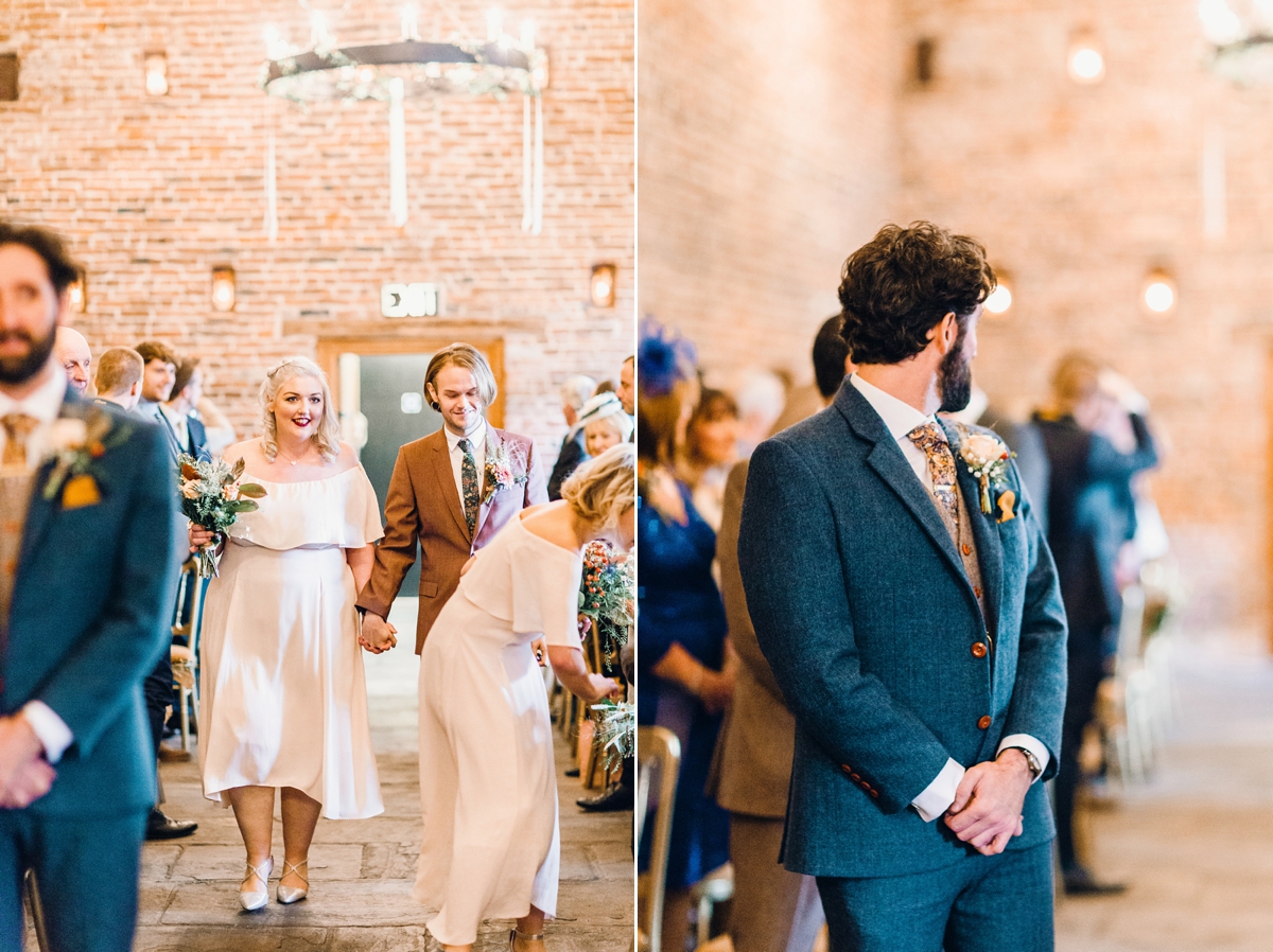 19 A Charlie Brear bride and her rustic Autumn Barn wedding in Southport