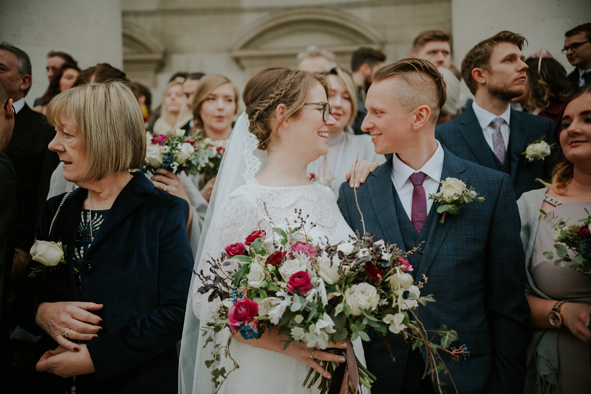 19 A Kate Beaumont dress for a modern Northern City Wedding in Leeds. Images by Jamie Sia