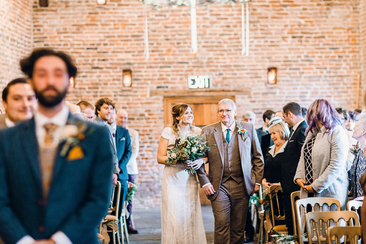 21 A Charlie Brear bride and her rustic Autumn Barn wedding in Southport