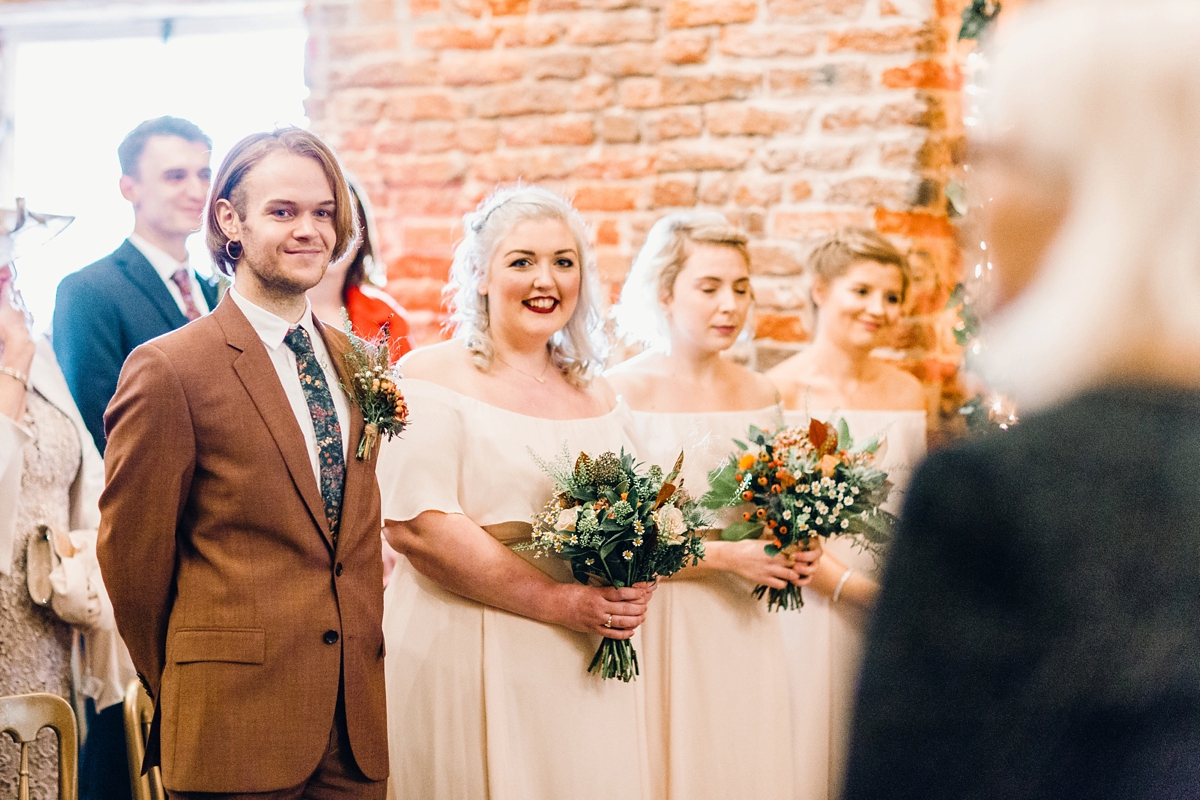 22 A Charlie Brear bride and her rustic Autumn Barn wedding in Southport
