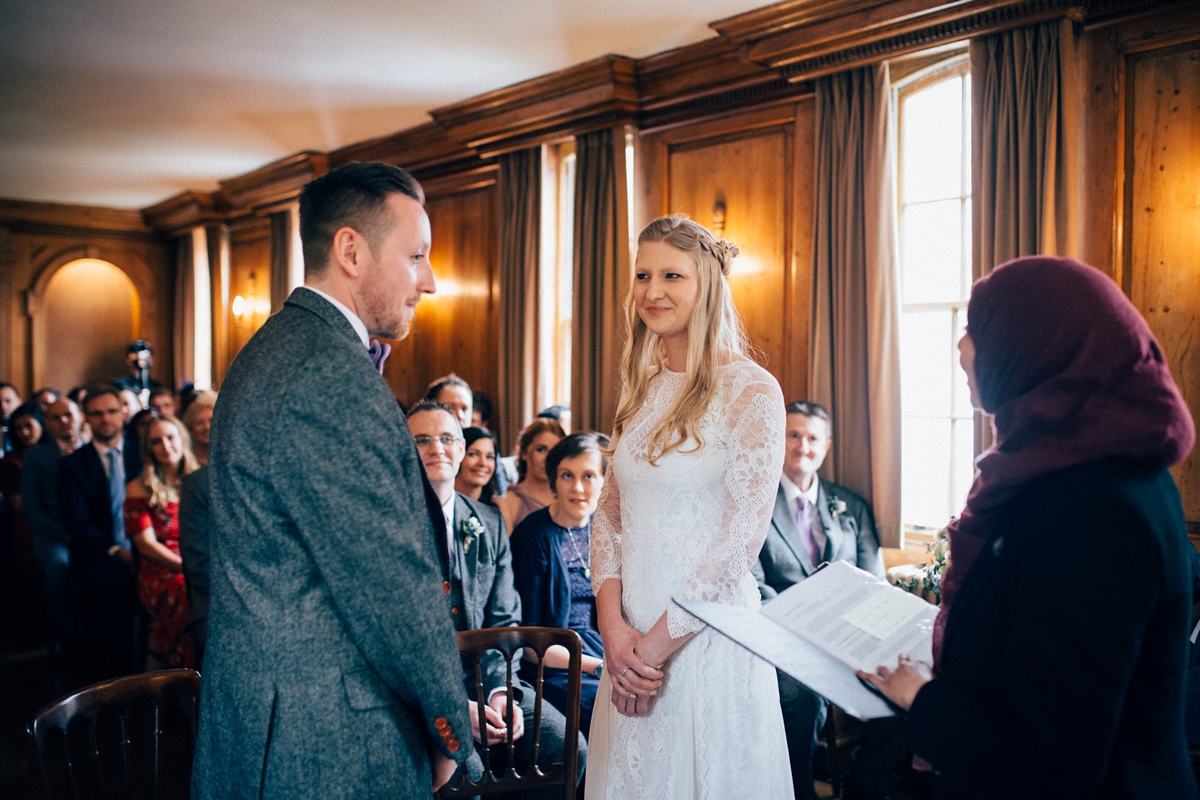 22 A Grace Loves Lace gown for a woodland inspired London pub wedding. Images by Nikki van der Molen