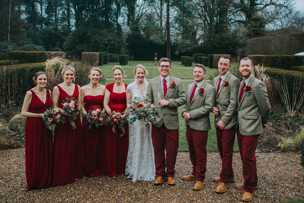 23 A Kenneth Williams gown for a rustic country house wedding on Valentines Day. Image by Lisa Webb Photography