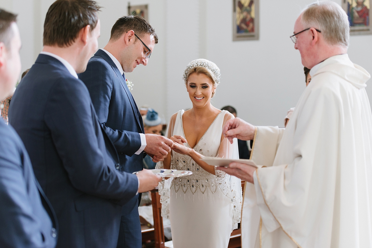 24 A Badgley Mischka Dress for a Timeless Irish Castle wedding