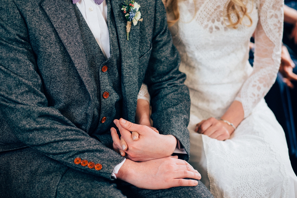 24 A Grace Loves Lace gown for a woodland inspired London pub wedding. Images by Nikki van der Molen