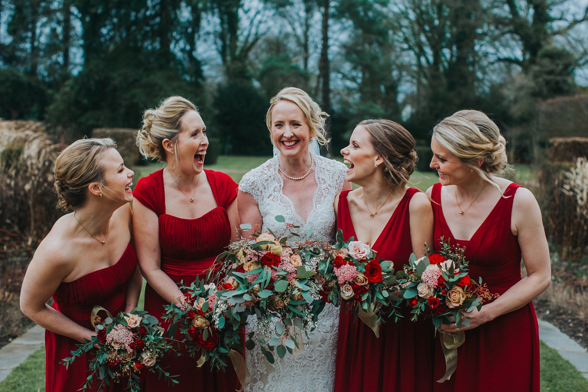 25 A Kenneth Williams gown for a rustic country house wedding on Valentines Day. Image by Lisa Webb Photography