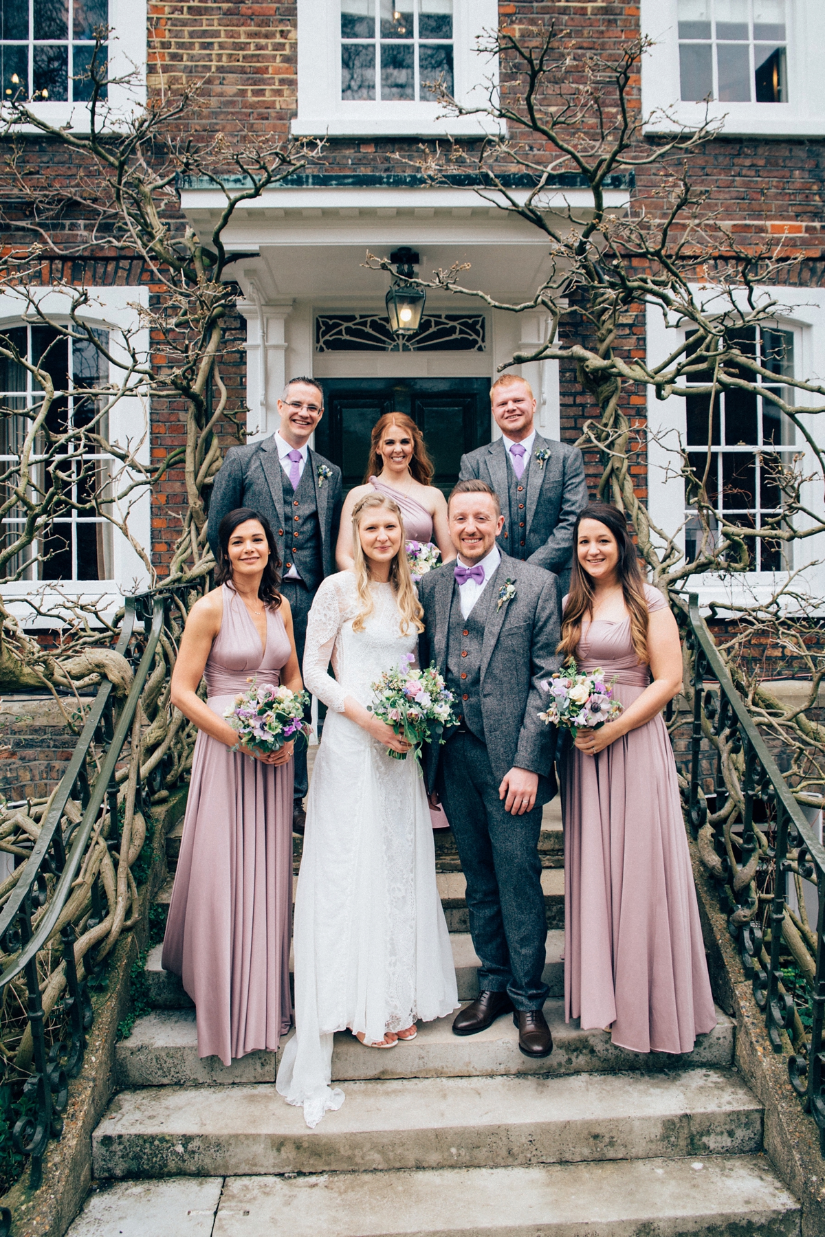 26 A Grace Loves Lace gown for a woodland inspired London pub wedding. Images by Nikki van der Molen