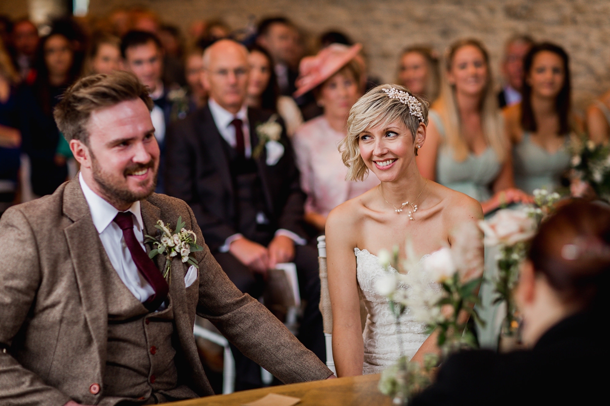 26 An Essence of Australia gown for an Oxfordshire barn wedding - An Essense of Australia Gown for a Bride with Short Hair and her Rustic Oxfordshire Barn Wedding 26 An Essence of Australia gown for an Oxfordshire barn wedding