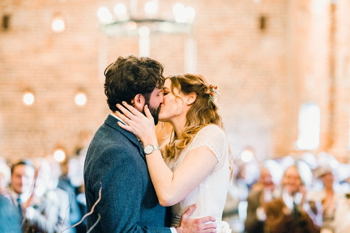 27 A Charlie Brear bride and her rustic Autumn Barn wedding in Southport