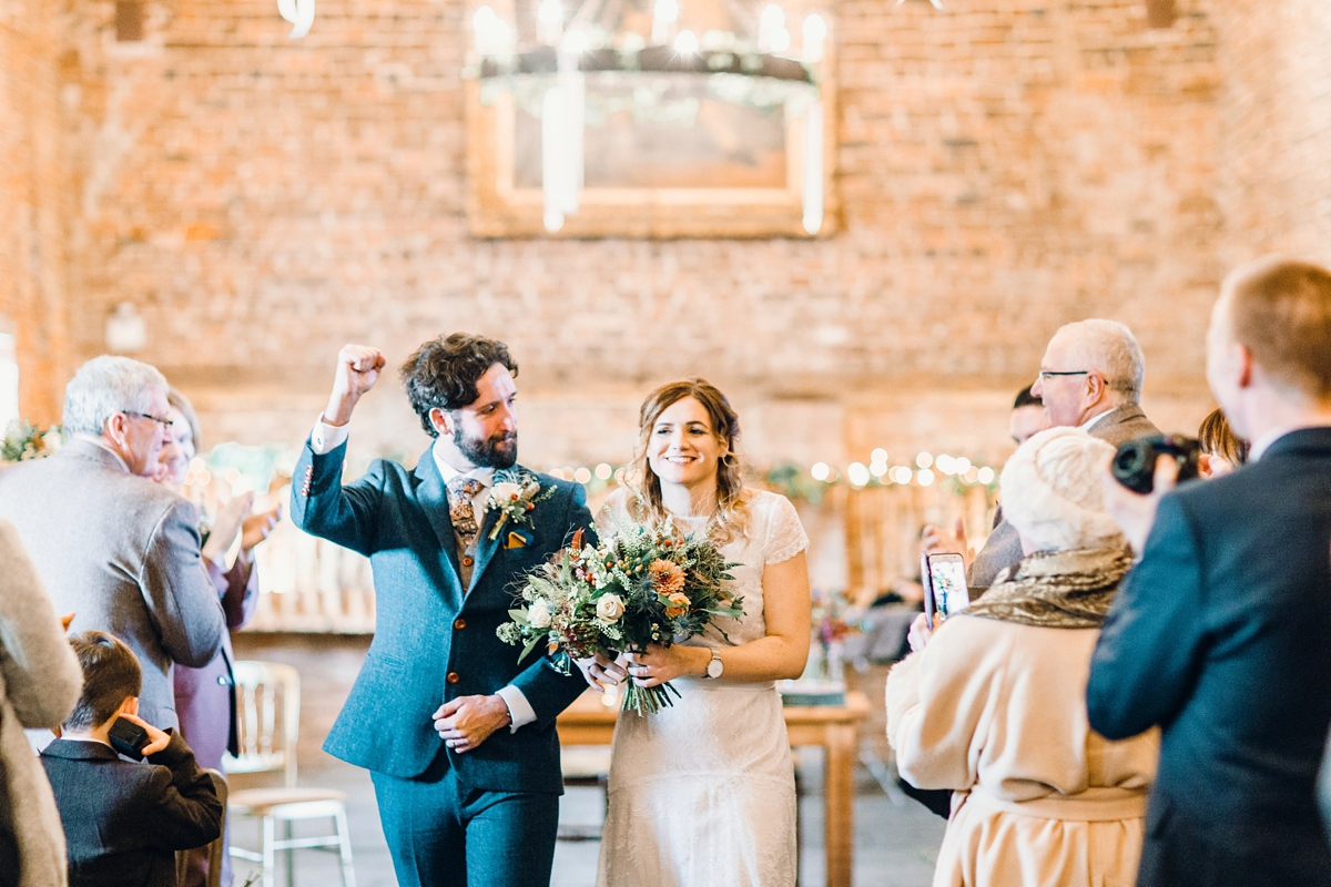 29 A Charlie Brear bride and her rustic Autumn Barn wedding in Southport