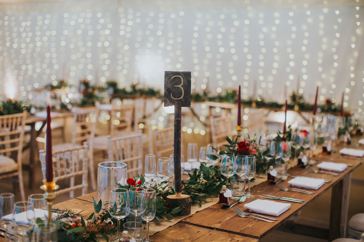 30 A Kenneth Williams gown for a rustic country house wedding on Valentines Day. Image by Lisa Webb Photography