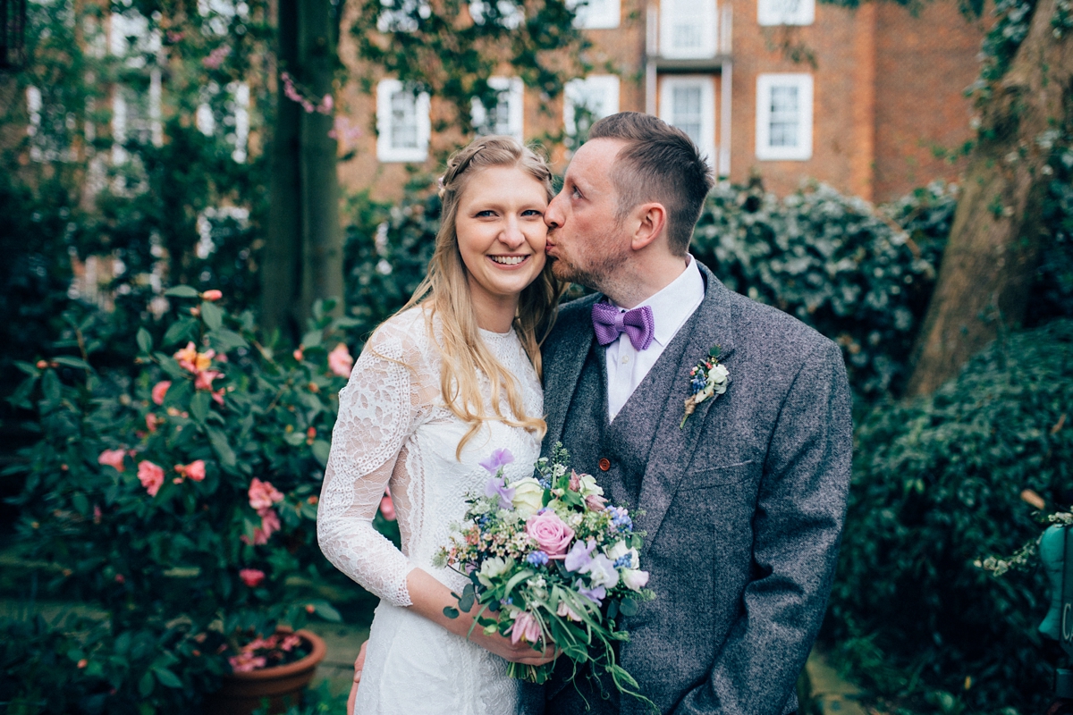 31 A Grace Loves Lace gown for a woodland inspired London pub wedding. Images by Nikki van der Molen