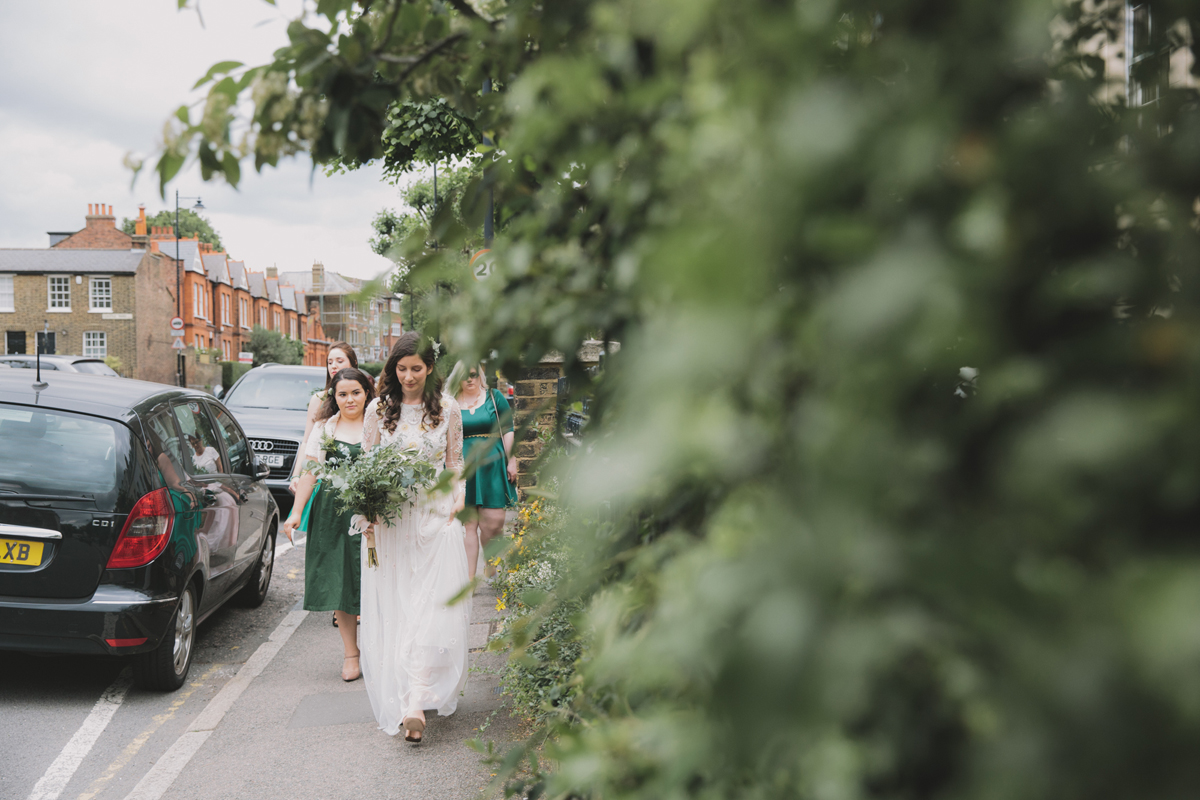 33 A Needle Thread wedding dress for a nature inspired wedding at Highgate Literary Scientific Institution London images by McKinley Rodgers