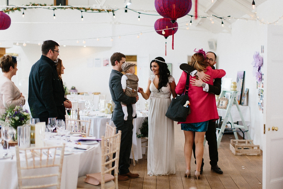 33 An Anna Campbell gown for a windswept wedding at Crear in Scotland