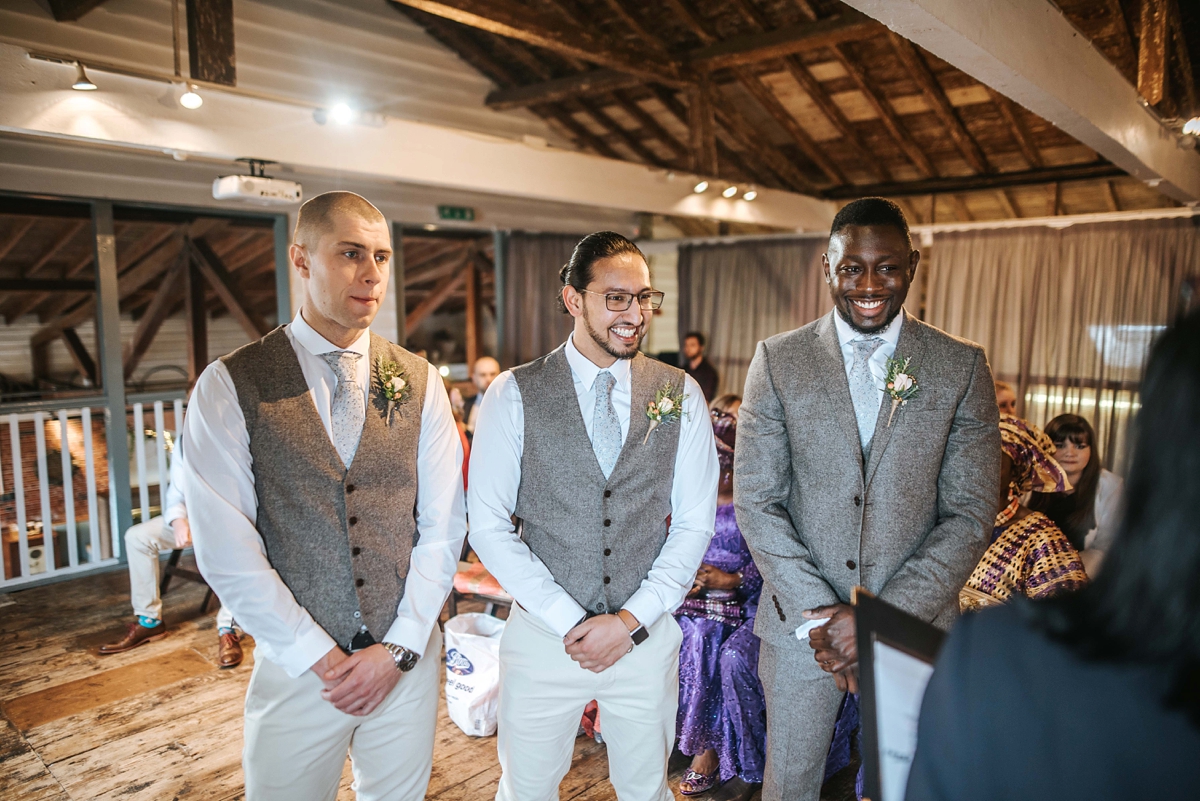 34 An Elizabeth Dye Peach Tulle Gown for a Seaside Wedding in Whitstable