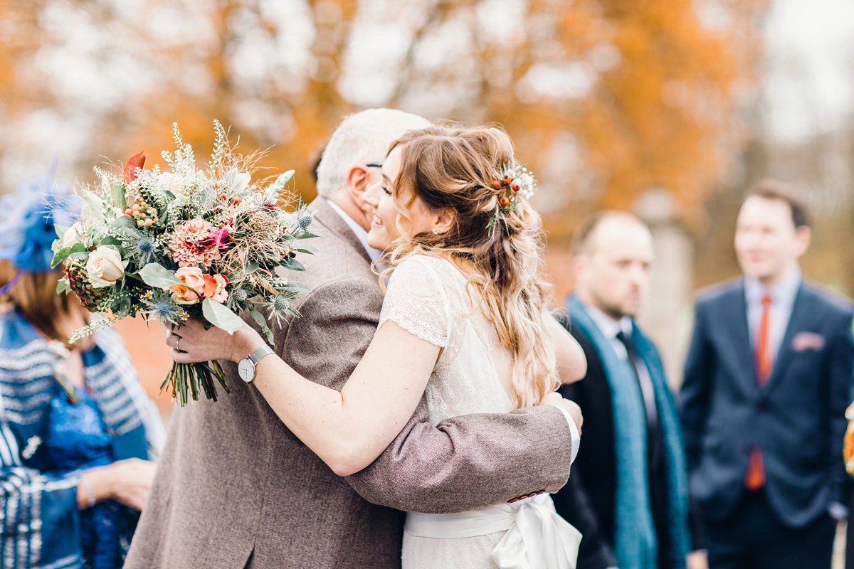 35 A Charlie Brear bride and her rustic Autumn Barn wedding in Southport