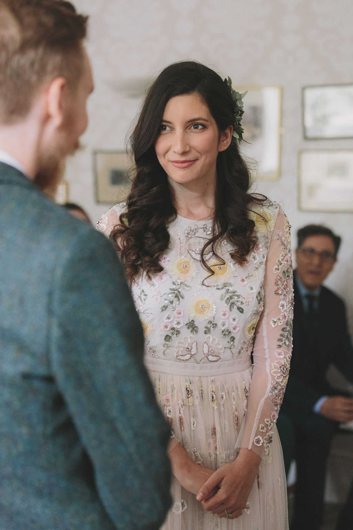 38 A Needle Thread wedding dress for a nature inspired wedding at Highgate Literary Scientific Institution London images by McKinley Rodgers