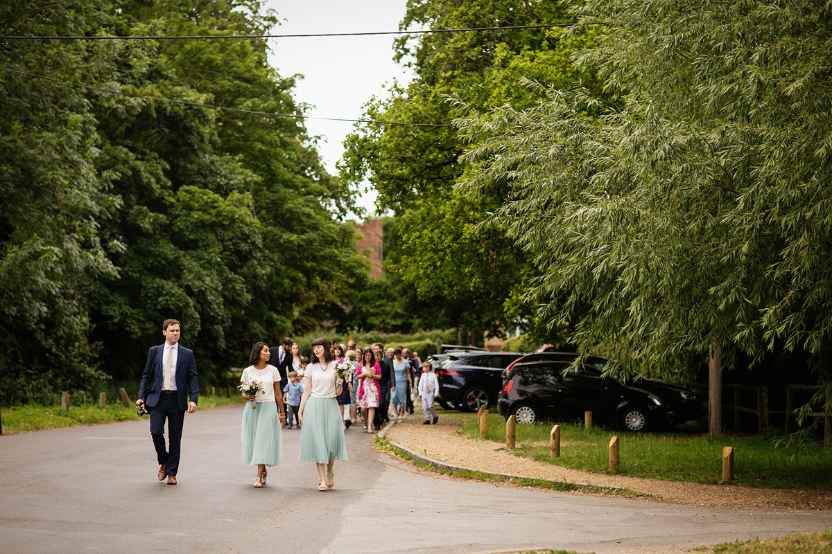 39 A Catherine Deane gown for a childhood sweethearts village hall wedding