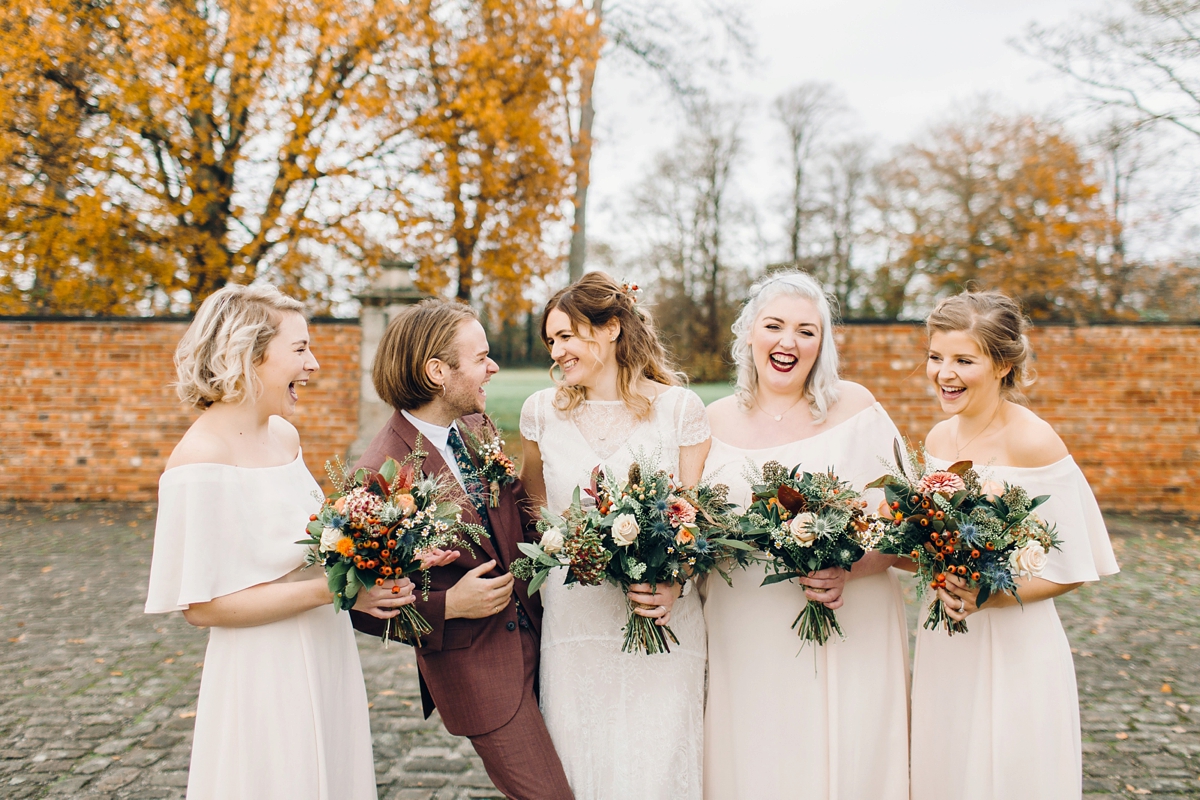 39 A Charlie Brear bride and her rustic Autumn Barn wedding in Southport