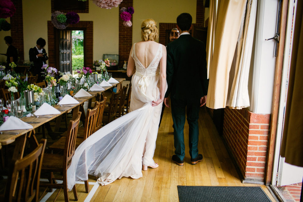 42 A Catherine Deane gown for a childhood sweethearts village hall wedding 1