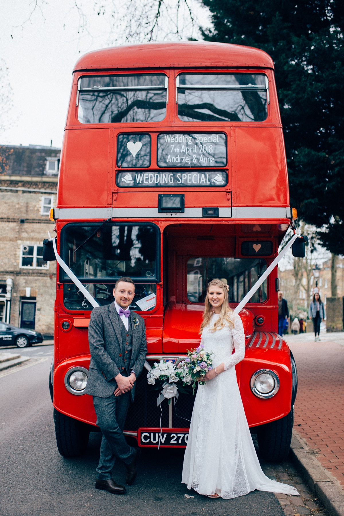 43 A Grace Loves Lace gown for a woodland inspired London pub wedding. Images by Nikki van der Molen
