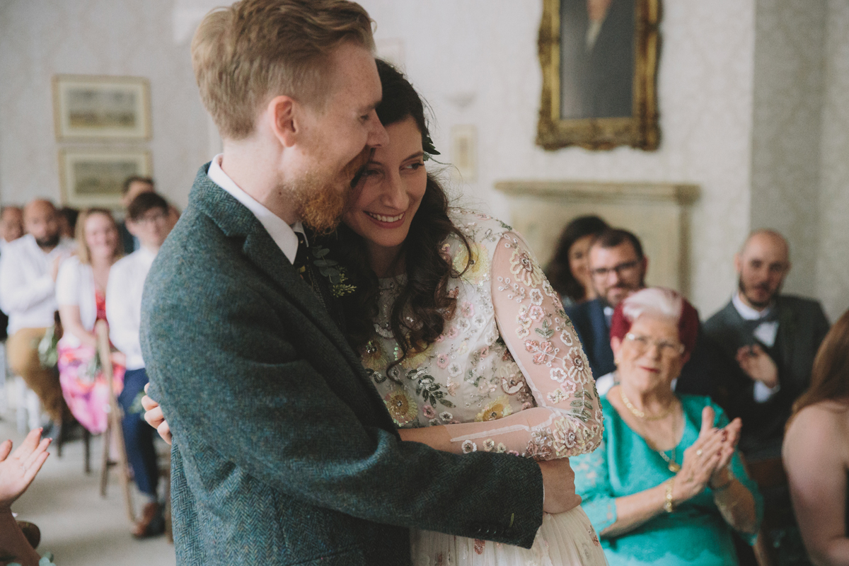 43 A Needle Thread wedding dress for a nature inspired wedding at Highgate Literary Scientific Institution London images by McKinley Rodgers