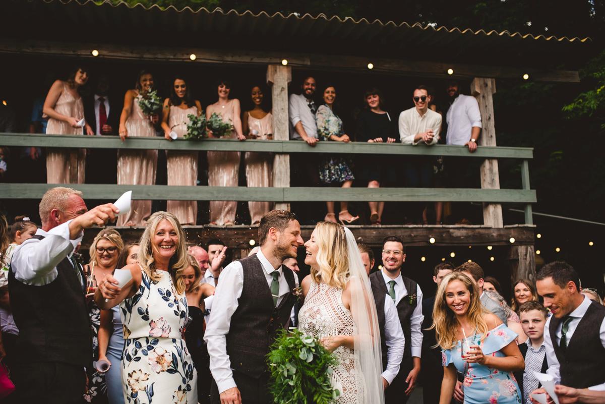 45 A Rue de Seine crochet dress for a bohemian wedding in Norfolk. Images by Gina Manning