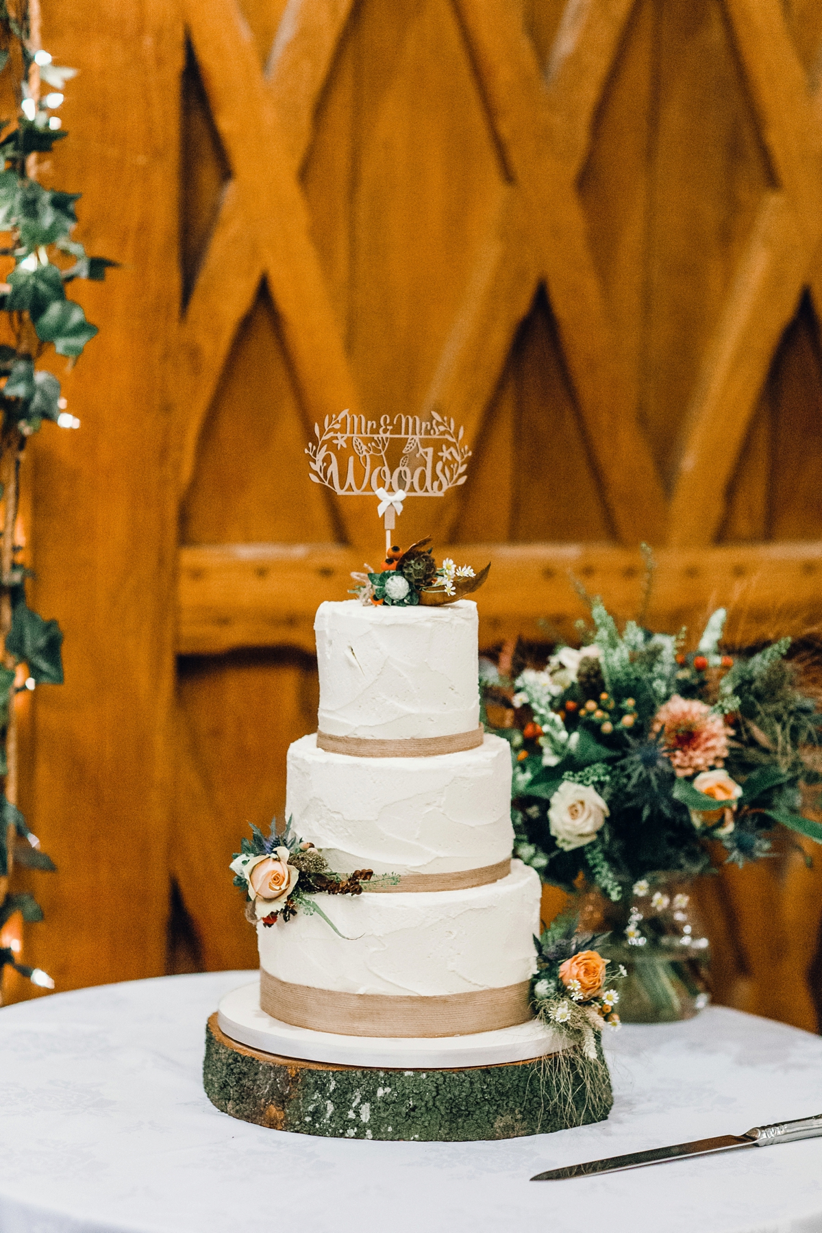 46 A Charlie Brear bride and her rustic Autumn Barn wedding in Southport
