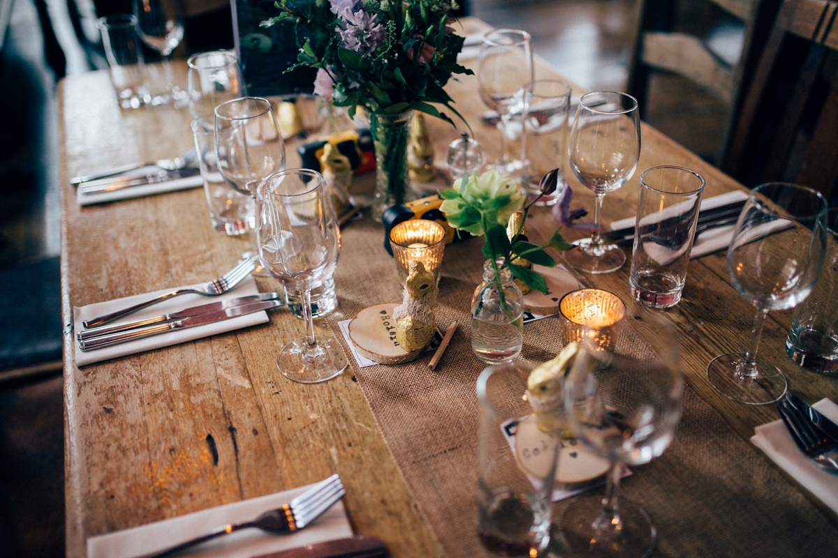 46 A Grace Loves Lace gown for a woodland inspired London pub wedding. Images by Nikki van der Molen