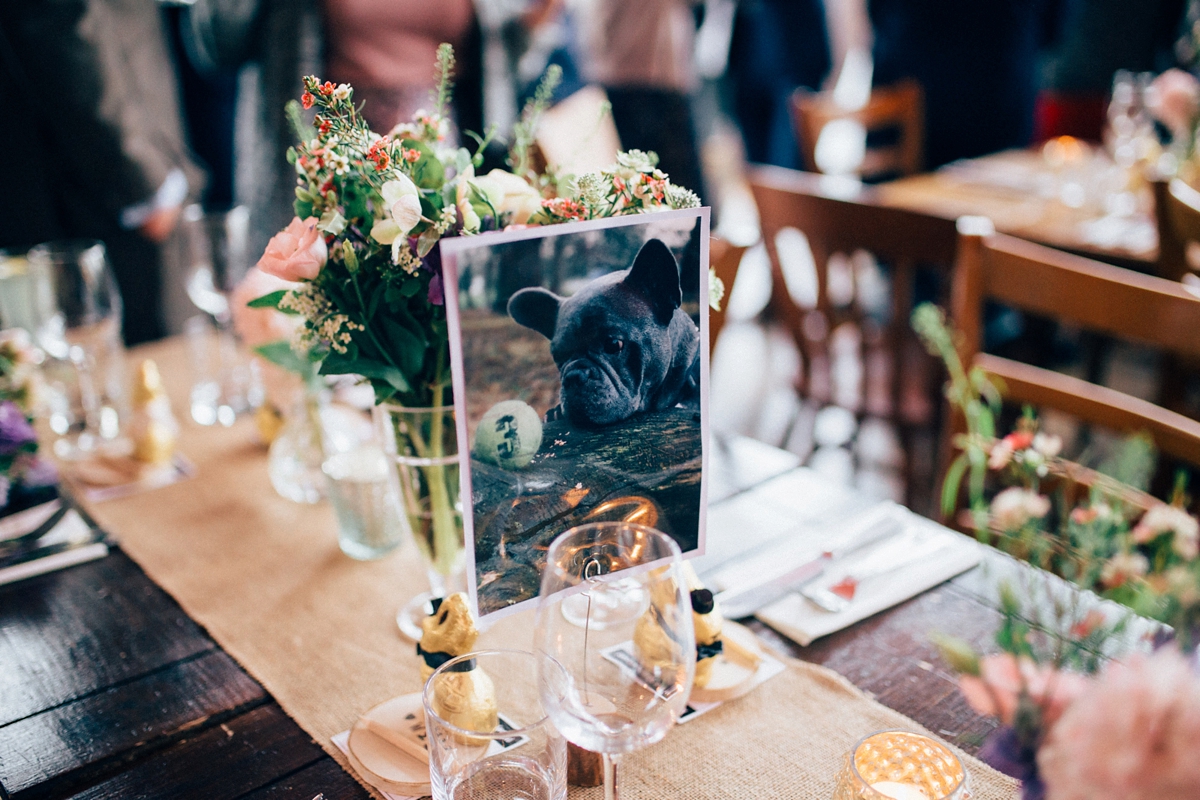 47 A Grace Loves Lace gown for a woodland inspired London pub wedding. Images by Nikki van der Molen