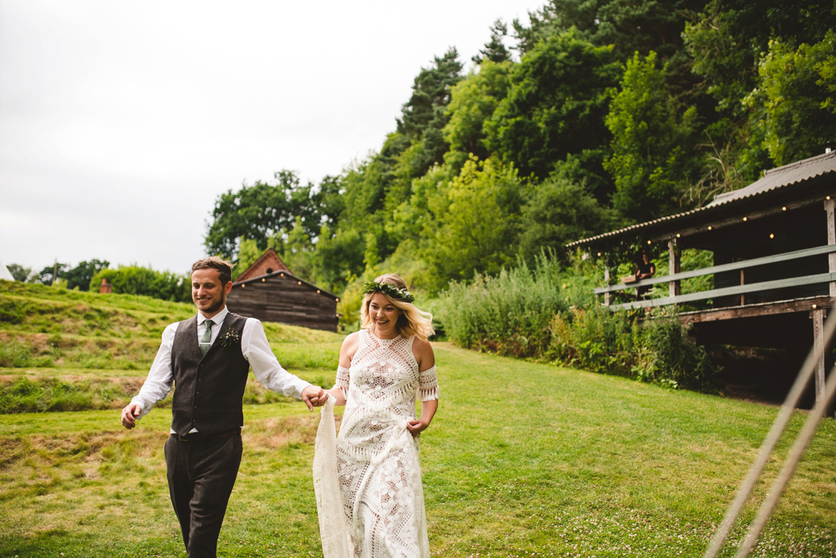 47 A Rue de Seine crochet dress for a bohemian wedding in Norfolk. Images by Gina Manning