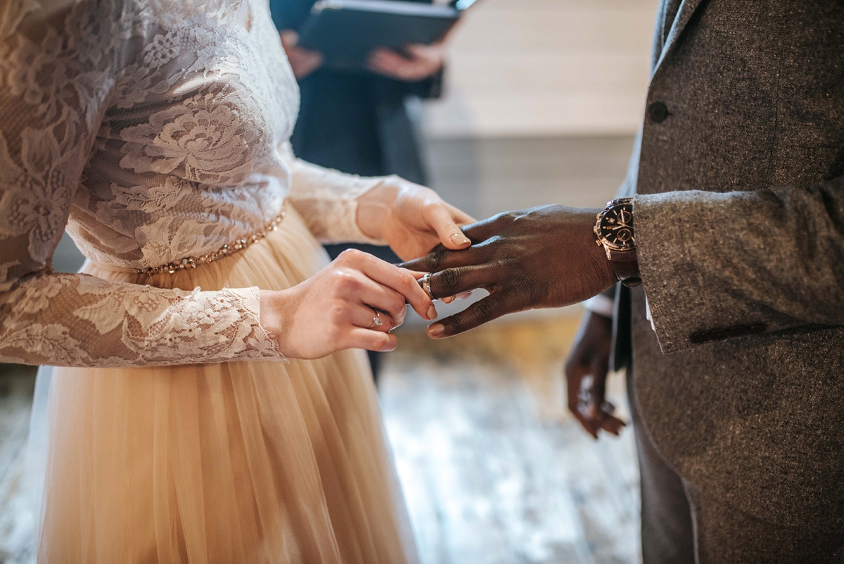 48 An Elizabeth Dye Peach Tulle Gown for a Seaside Wedding in Whitstable