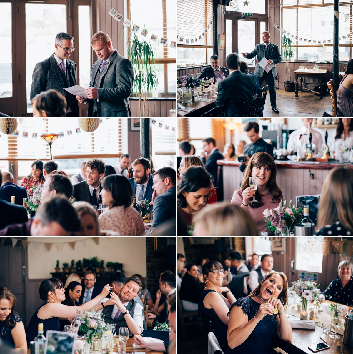 51 A Grace Loves Lace gown for a woodland inspired London pub wedding. Images by Nikki van der Molen